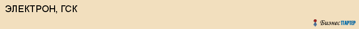 ЭЛЕКТРОН, ГСК, Воронеж