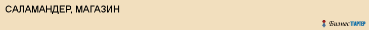 САЛАМАНДЕР, МАГАЗИН, Воронеж