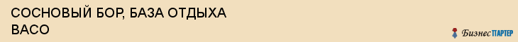 СОСНОВЫЙ БОР, БАЗА ОТДЫХА ВАСО, Воронеж